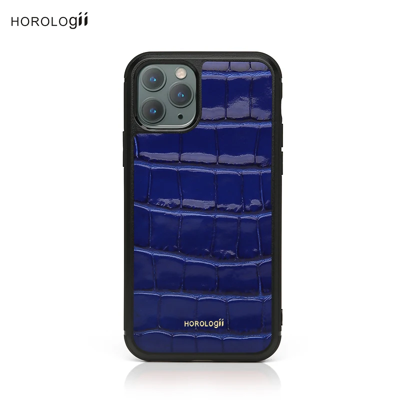 Horologii CUSTOM NAME Luxury Phone Italian Croco Pattern Leather Phone Case for Iphone 11 12 13 14 Pro Max Gift for Friend