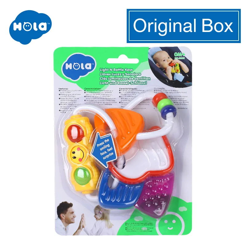 HOLA TOYS 306E силиконовый Прорезыватель для зубов для малышей, кольцо для прорезывания зубов, подарок для прорезывания зубов, игрушки для малышей, подарки для детей - Цвет: ORIGINAL BOX
