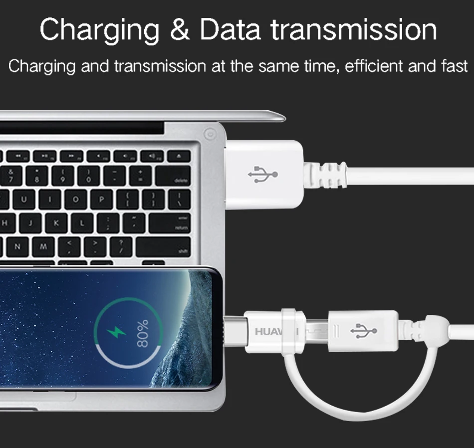 2 в 1 Micro USB type C кабель huawei P20 Pro быстрое зарядное устройство 2A 1,5 M type-C зарядный кабель Honor 8 9 V9 P7 P8 P9 P10 lite
