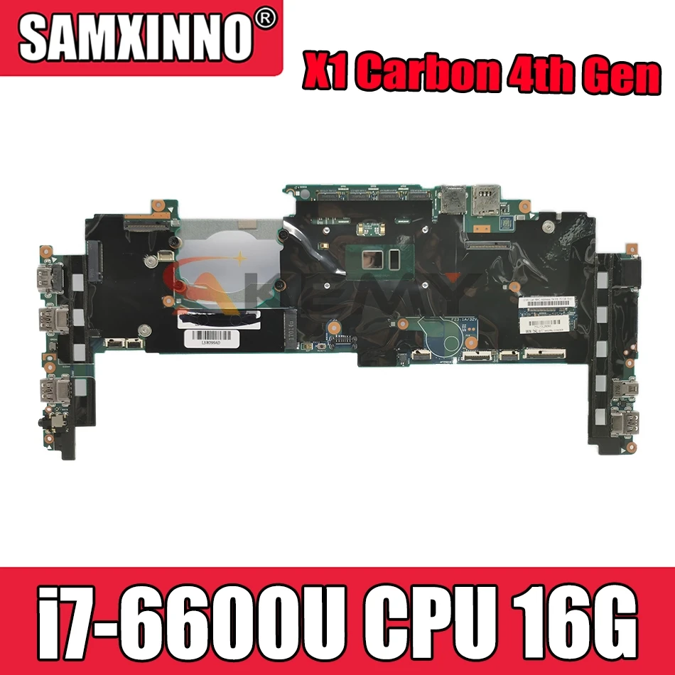 

Для Lenovo ThinkPad X1 углерода 4th Gen Материнская плата ноутбука 14282-2M W/ i7-6600U процессор 16G-RAM FRU 01AX809 01LV923 01AX813 материнская плата