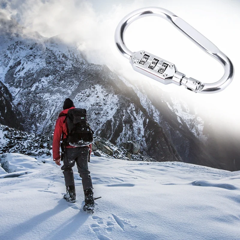 Серебряный карабинный замок d образное кольцо с зажимом на цепочке сумка для