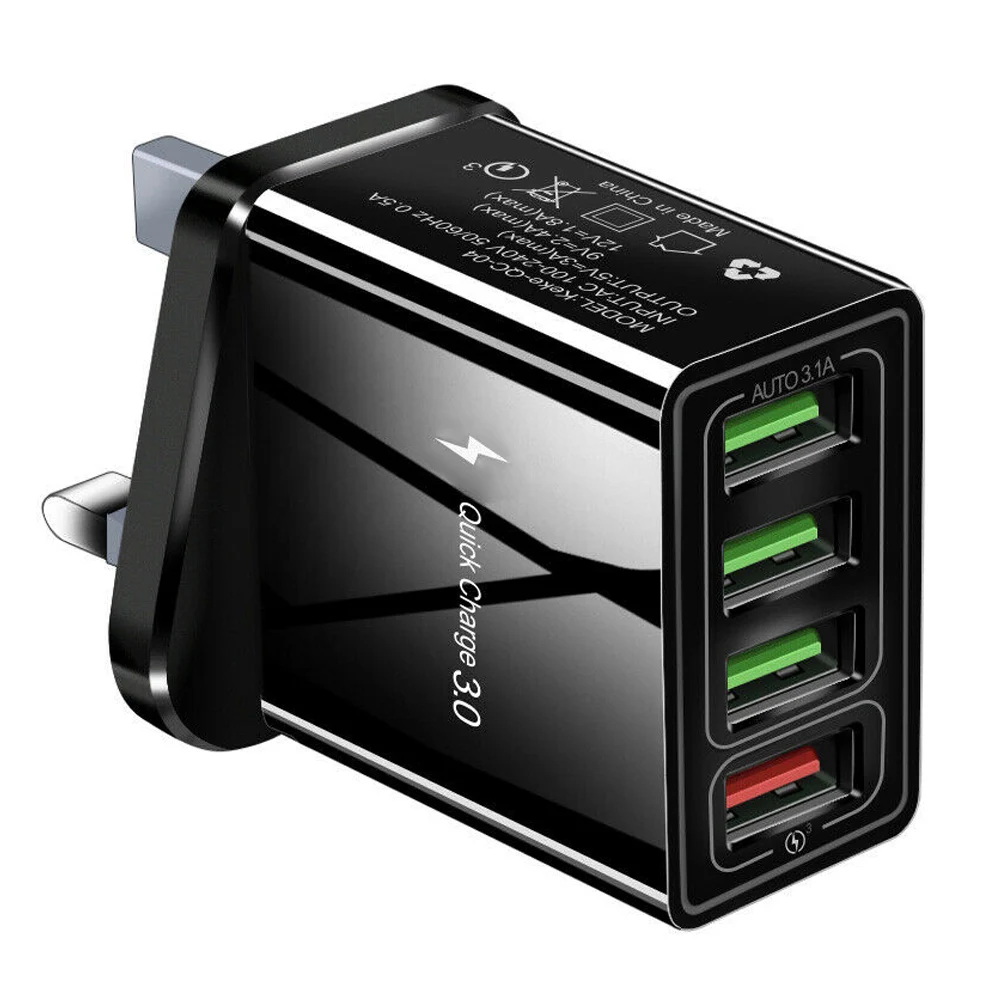 QC3.0 быстрое зарядное устройство 4 usb порта концентратор настенное зарядное устройство адаптер питания JR предложения