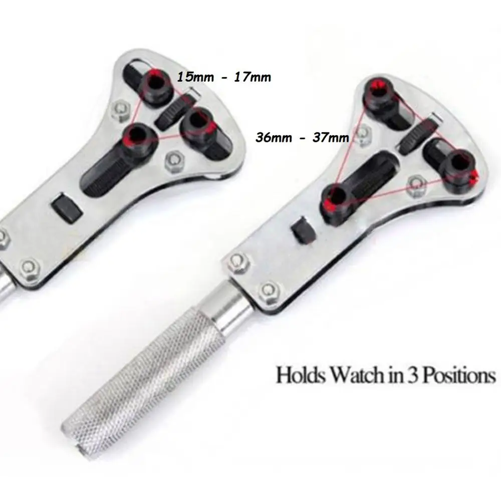 Watch Repair Tools Kit Wrist Watch Case Opener Adjustable Screw Back Remover Wrench Repair Tool Watch Case Opener Wrench Watch