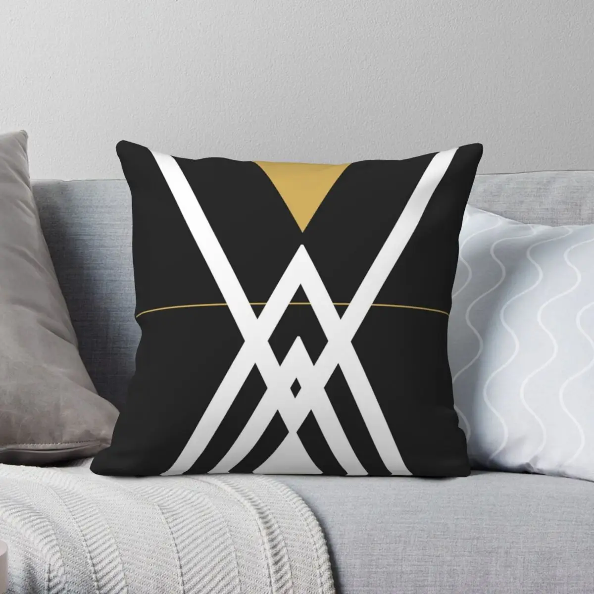 

Декоративный чехол для подушки 18 дюймов, полиэстеровый льняной бархатный чехол с принтом в стиле арт-деко, сумерки, квадратные подушки на молнии