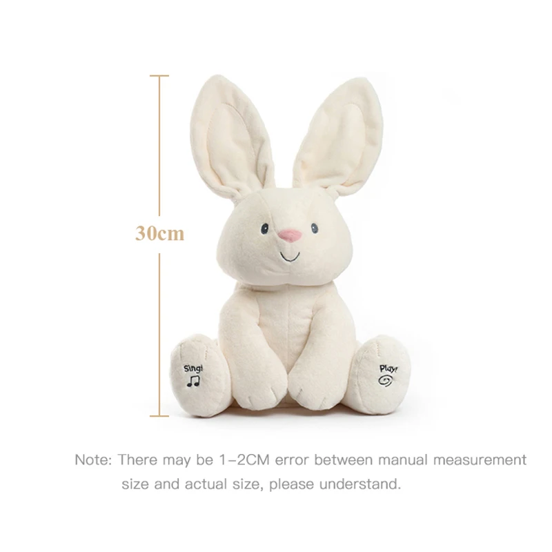 

Baby Stuffed Plush Animals Toy Bunny Doll Toys Music Telling Stories Cute Rabbit Flappy Ear Anti-Stress Sleeping Children Gifts
