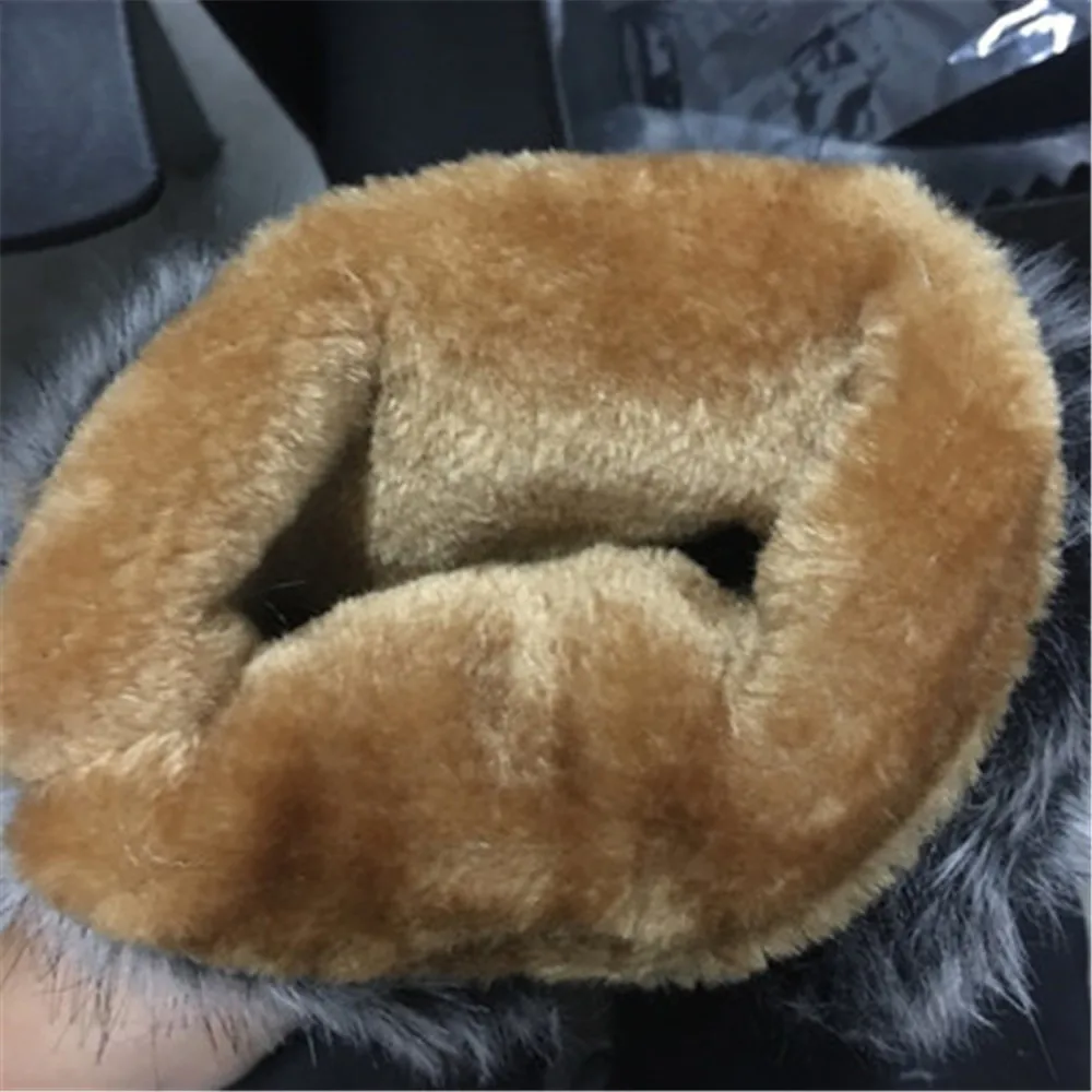 Winter Warm Women Cotton Shoes Ladies Mid Calf Boots High Tube Classic Thick Fleece Models Snow Boots Muje Plus Size 35-42 Black