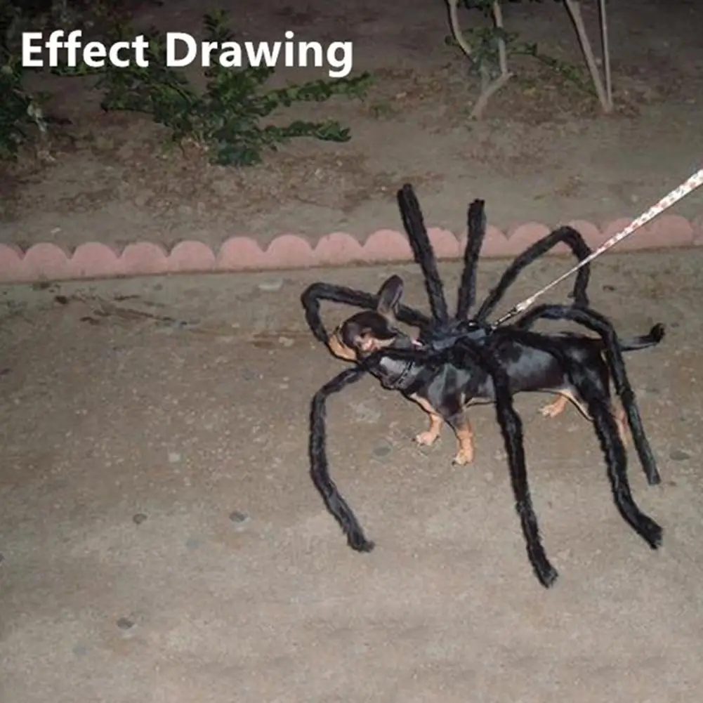 Забавная Одежда для собак костюм паука питомцев на Хэллоуин черный Забавный