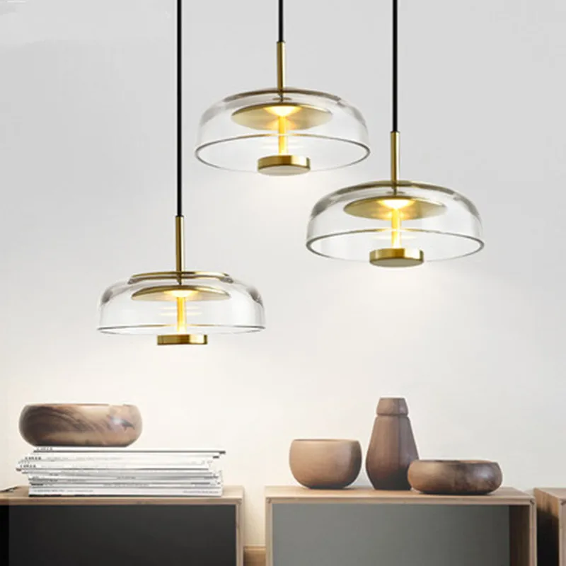 

Noble LED Pendant Lights With Glass Lampshade For Dining Room Modern Pendant Lamp Restaurant Home Decor Lighting Fixture