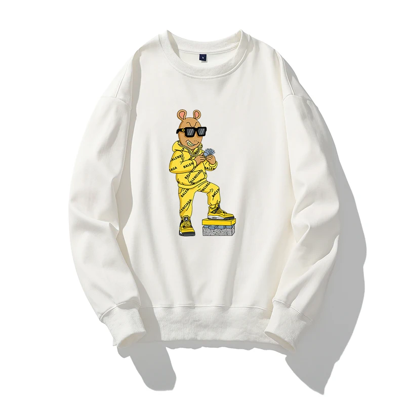 

Мужская хлопковая толстовка с рисунком деда мороза