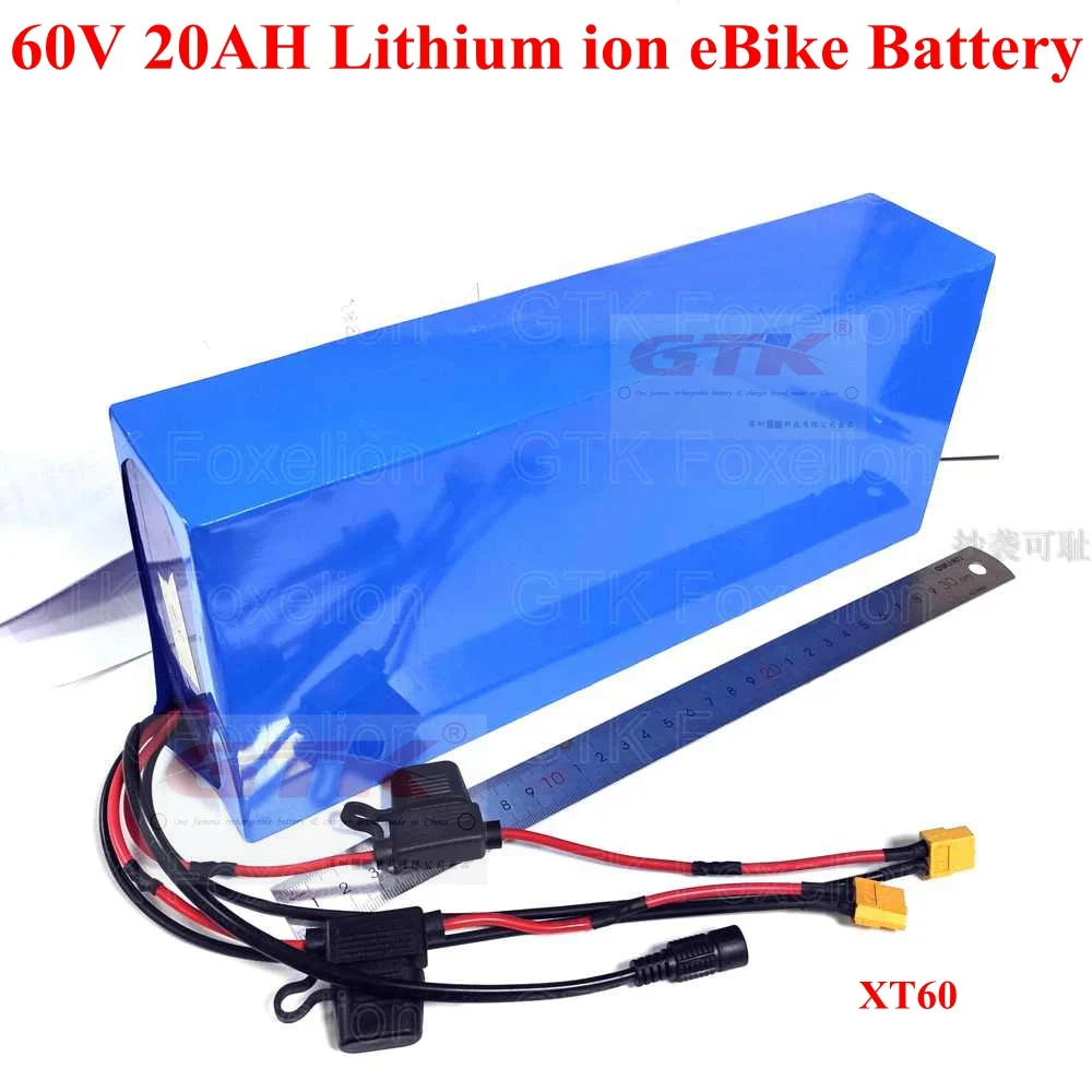 60V 20AH водонепроницаемый Литий-ионный аккумулятор eBike 18Ah 18.2ah 60V 1000W 1800W аккумулятора электроскутера 2000w Двойной Мотор 5А зарядное устройство
