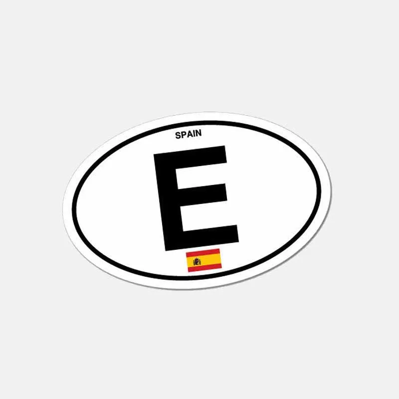 

Creative Car Sticker Accessories Spain Country Code E Vinyl PVC 11cm*7cm Motorcycle Waterproof Windshield Car Styling Decal