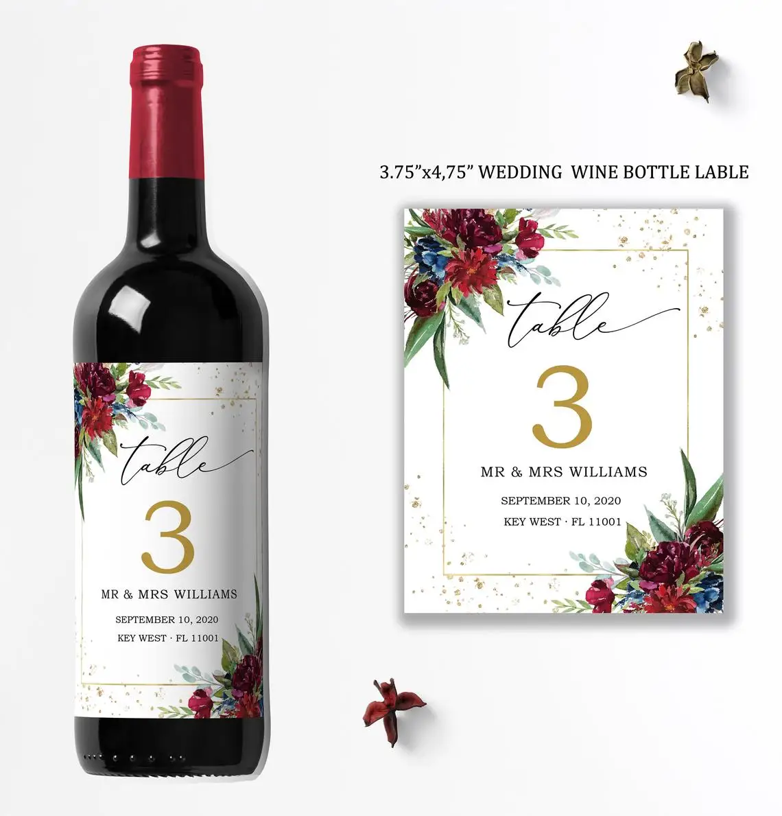 В количестве 20 штук с Персонализированные пользовательские фото винная бутылка