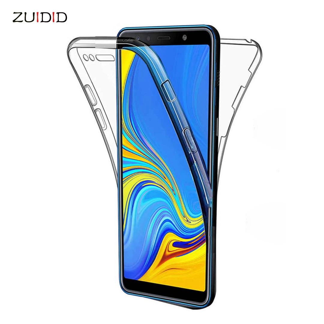 360 чехол для телефона с полным корпусом Samsung Galaxy S10 S10E M10 M20 M30 A10 A20 A30 A40 A50 Прозрачная