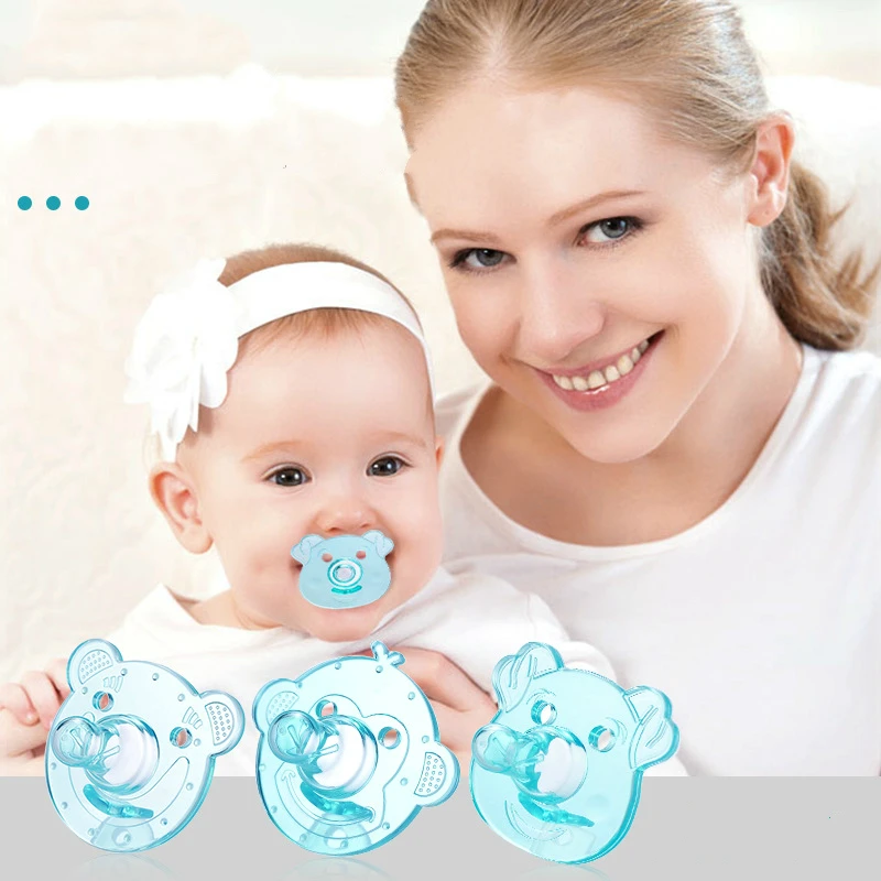 

Baby Pacifier Cartoon Baby Silicone Pacifier Breast Milk Round Head Baby Sleeping Pacifier Baby Pacifier Dummy Nipples 3 Style