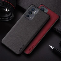 Phone Case for OnePlus 9RT funda new design simple lightweight solid color textile Leather protective Back Cover coque