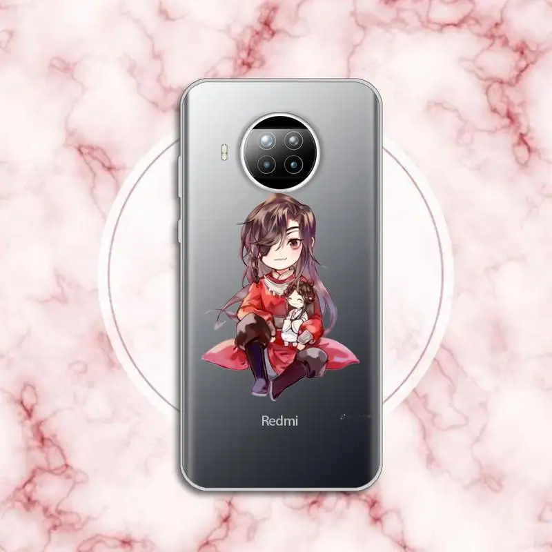 

Anime Tian Guan Ci Fu Phone Case Transparent for xiaomi redmi note 8 9 9s 11 10t lite pro