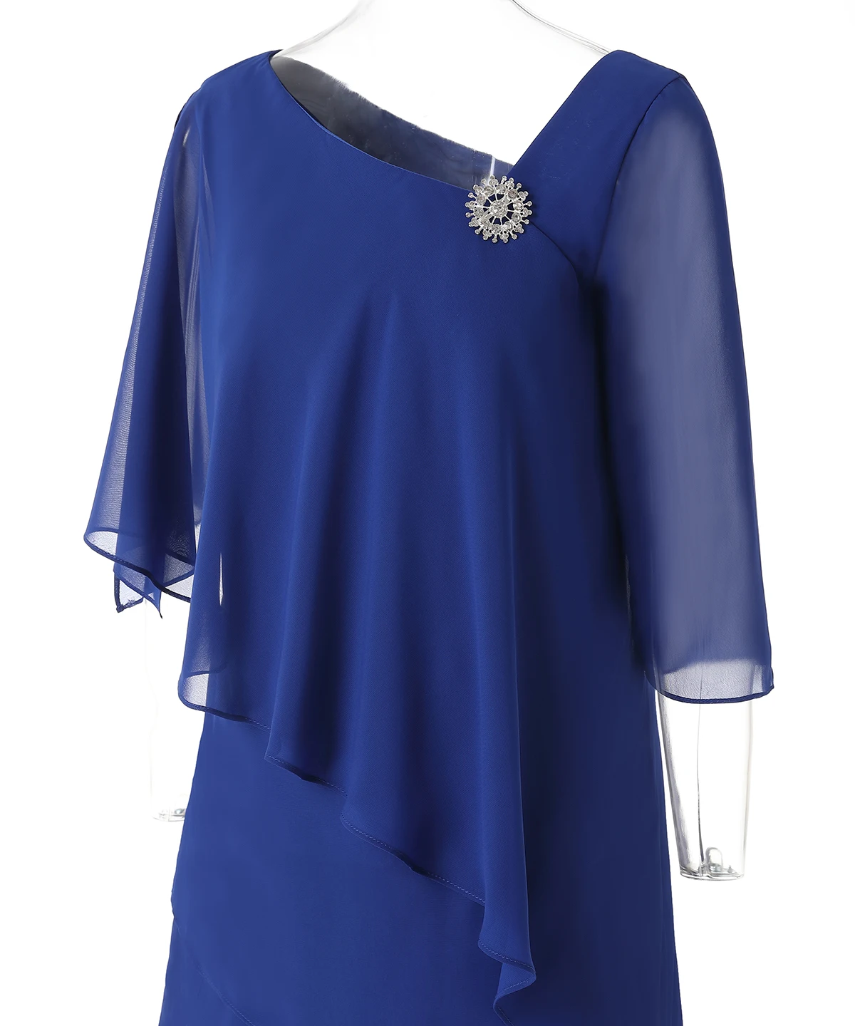 Женское вечернее платье из шифона формальное с многоярусными кристаллами для