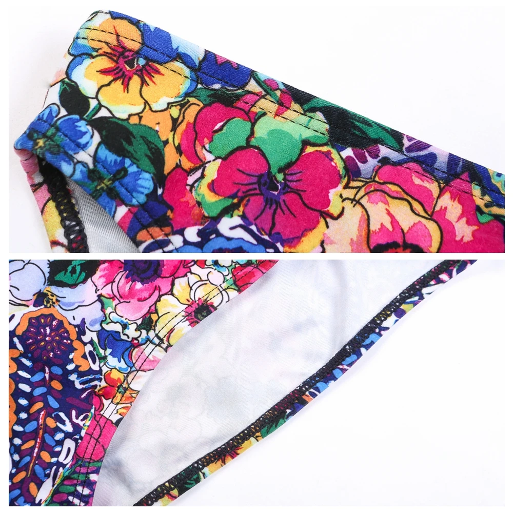 

SWIMMART Plus Size 6XL Bikini Set Removable Padding Swimwear Female Fully Lined One Shoulder Swimsuit Fat MM Hot Tube Bikini