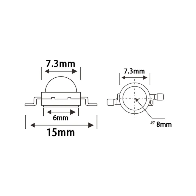 Светодиодный светильник 100 шт./упак. Ватт светодиодный 110-120LM светодиоды SMD