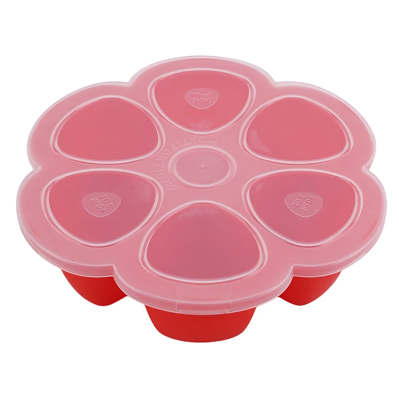 

Silicone Food Container Flower Shape Baby Food Container Infant Fruit Breast Milk Storage Box Freezer Tray Crisper