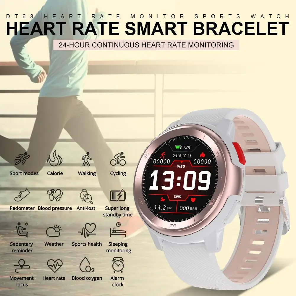 Smart Watch Color Screen Bracelet Sports Waterproof Heart Rate Blood Pressure Monitoring | Электроника
