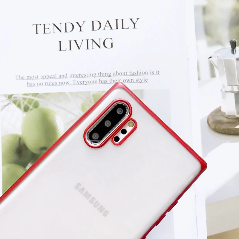 Цветной матовый Мягкий силиконовый чехол из ТПУ для Samsung Galaxy S8 S9 S10 S10e A6 A8 Note10 Plus A10