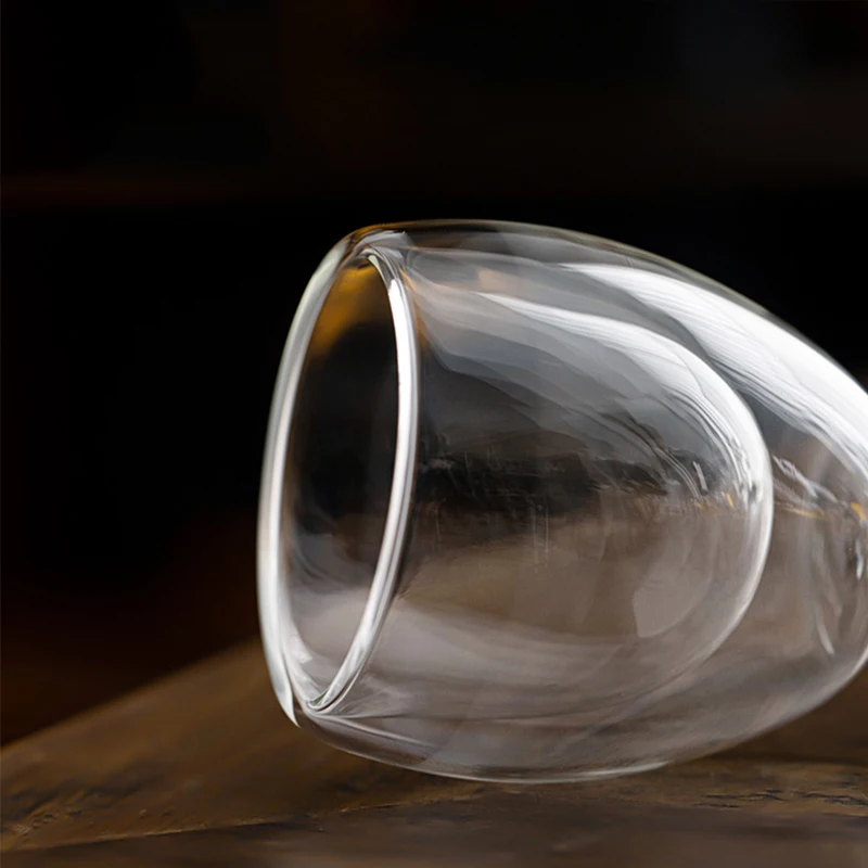 SENDIAN двойная прозрачная стеклянная чайная чашка термостойкая ручной работы