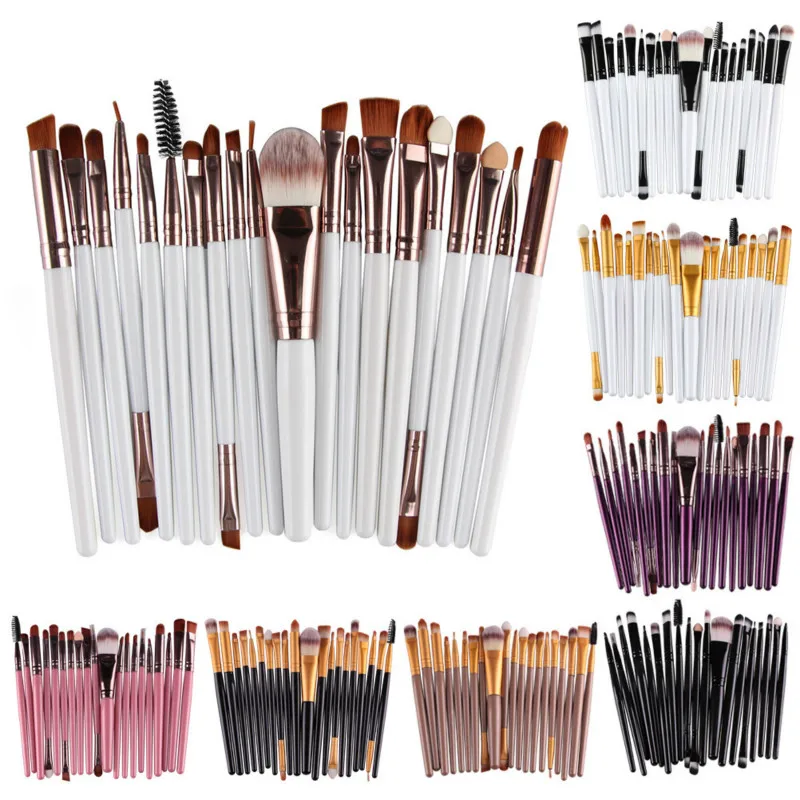

20Pcs Professional Plastic Handle Makeup Brushes Set Soft Synthetic Hair Powder Foundation Eyeshadow Make Up Brushes Cosmetics