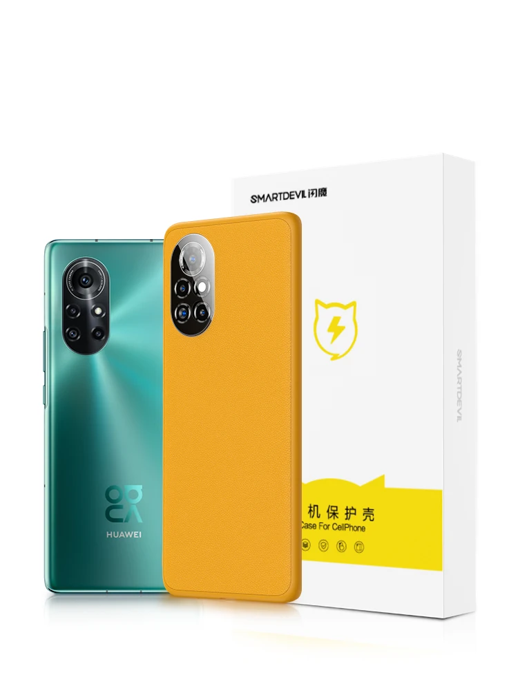Чехол SmartDevil для телефона Huawei Nova 8 Pro простой кожаный защитный чехол объектива