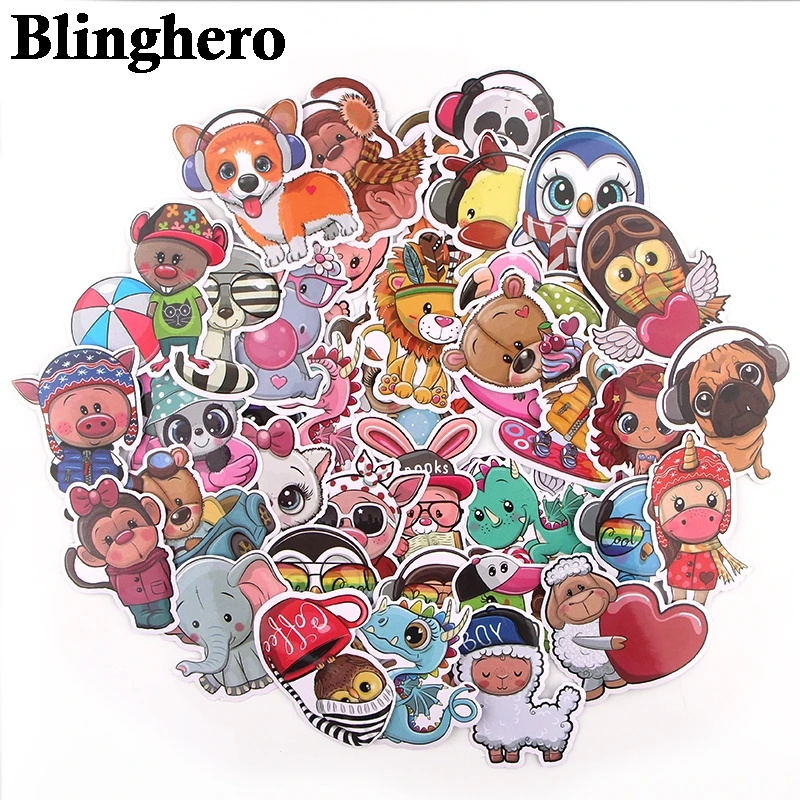 CA689 41 шт./компл. животных зоопарка мир милые Водонепроницаемый наклейки детские