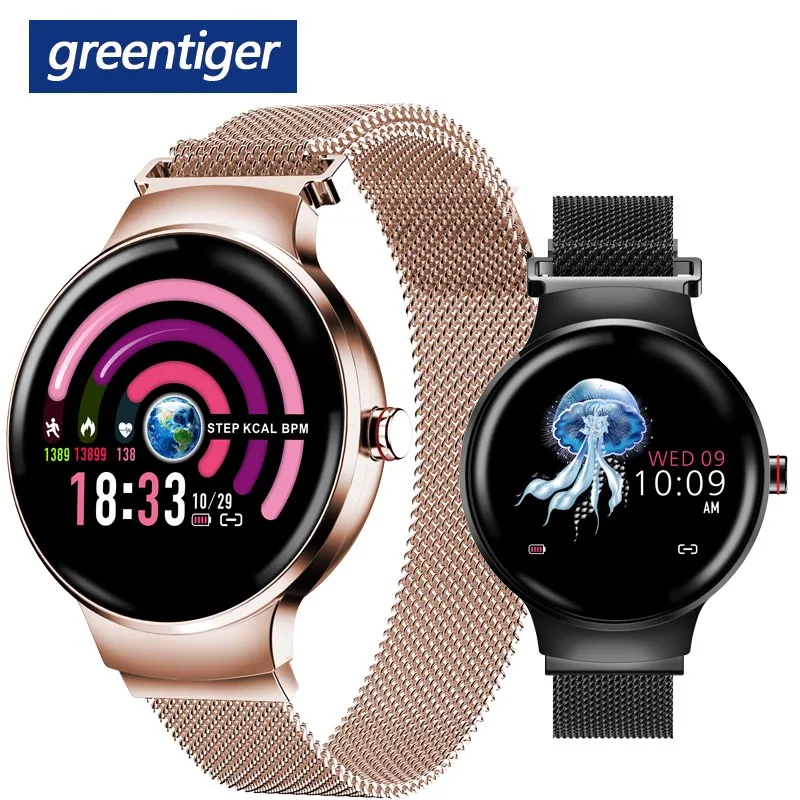Greentiger H5 женские смарт-часы IP67 водонепроницаемый монитор сердечного ритма фитнес-трекер спортивный браслет для девушек Android IOS