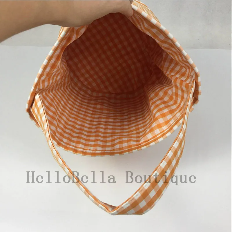 100 шт в мелкую клетку Хэллоуин ведра с монограммой Праздничных конфет ведро осень