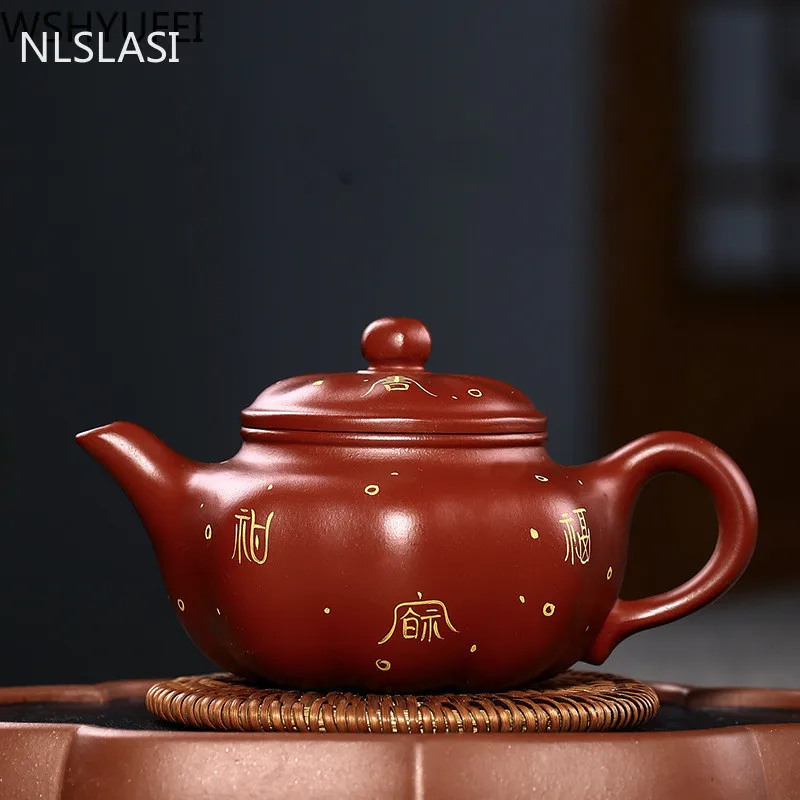

Аутентичный чайный горшок Yixing Dahongpao, чайные горшки из фиолетовой глины, чайник ручной работы из сырой руды для китайской чайной церемонии, подарки на заказ, 160 мл
