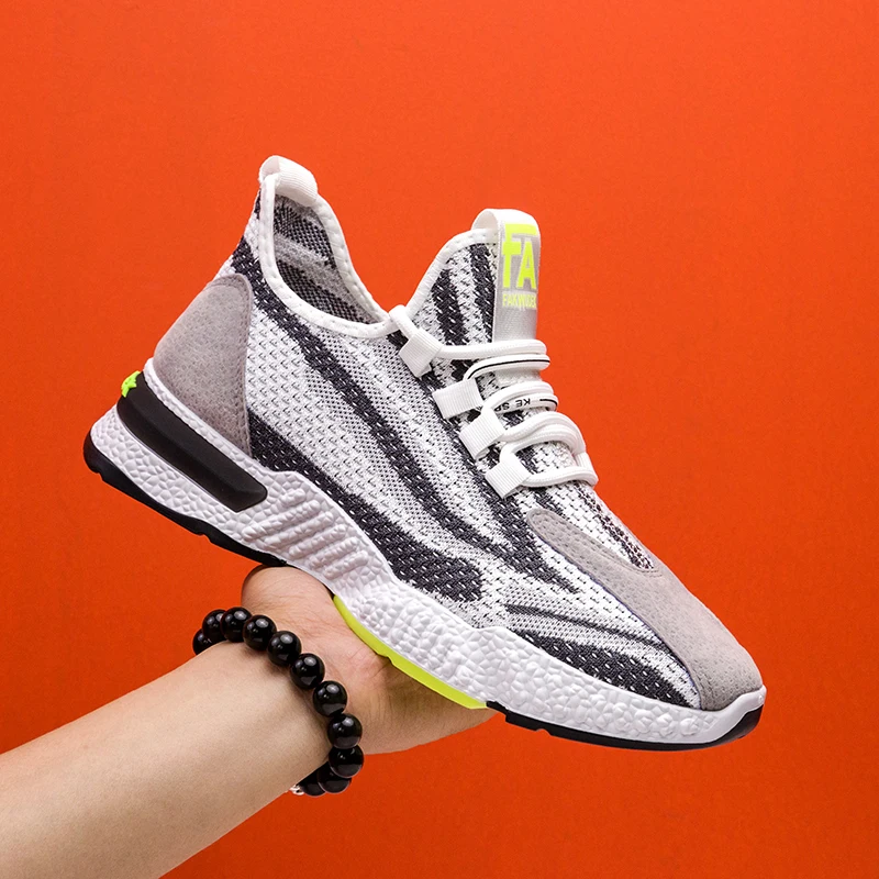 Joker simpleNew style flying woven two-color bottom popcorn old shoes trendy | Обувь