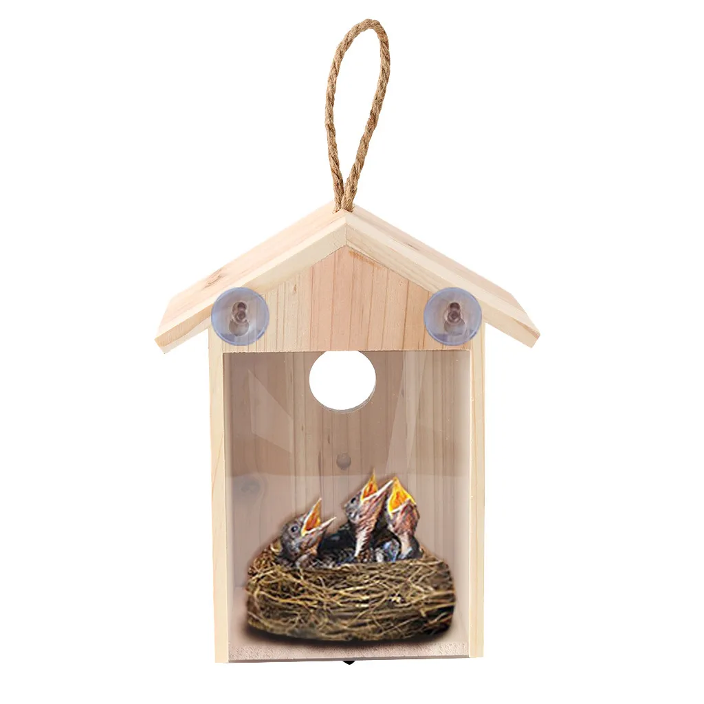 Деревянные гнезда для птичьего домика присоска улицы видимая птичка дома сада