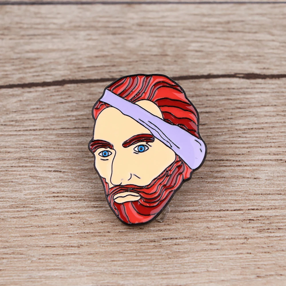 

ZF2861 Van Gogh Clothing Accessories Enamel Pin Brooch Creative Cartoon Denim Coat Lapel Badge Jewelry Gift