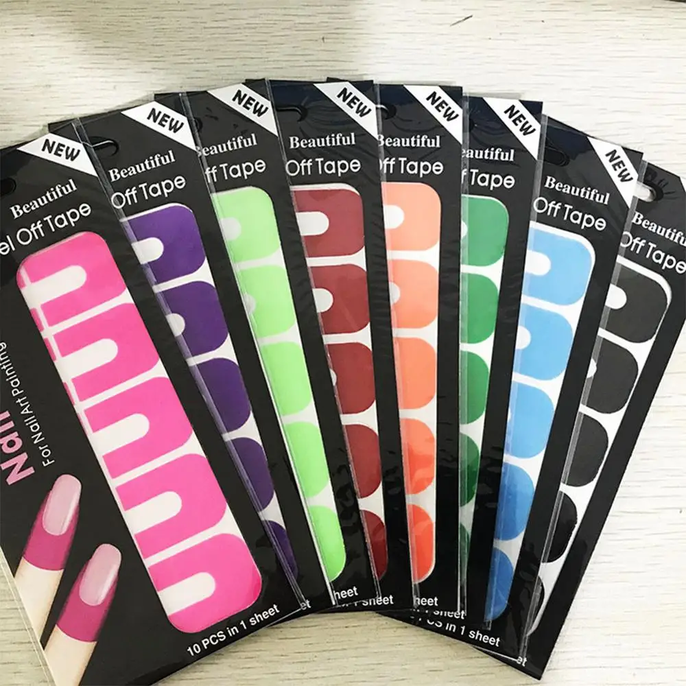 Яркие Гламурные 10 шт. u образные практичные лаки для ногтей проливающиеся формы