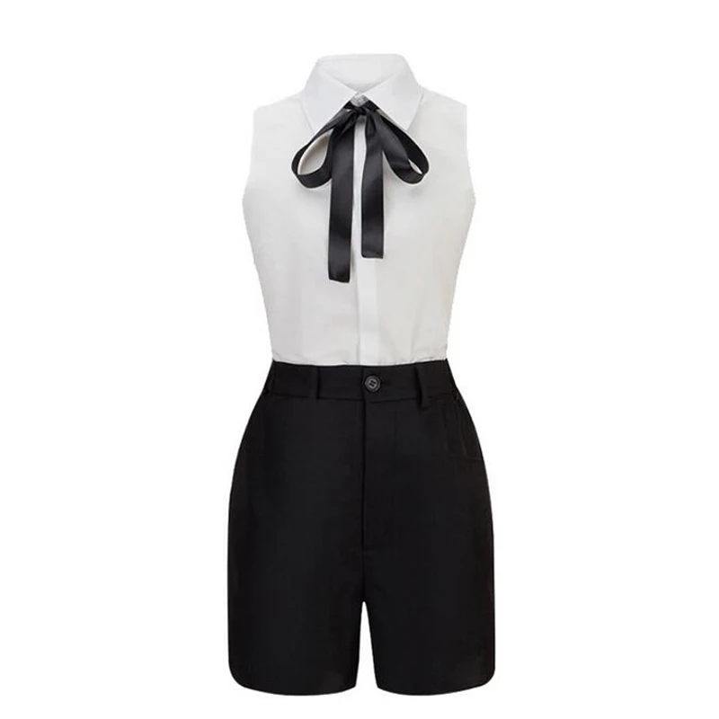 Аниме бензопила человек Reze костюмы для косплея вещи): рубашка с галстуком