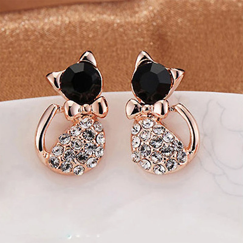 Pendientes новинка Brinco модные серьги в виде животных бижутерия милый Кристалл бант
