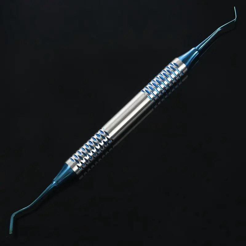 

6Pcs Composite Resin Filling Spatula Titanium Plated Head Resin Filler Set Thick Handle Restoration Set Instrument