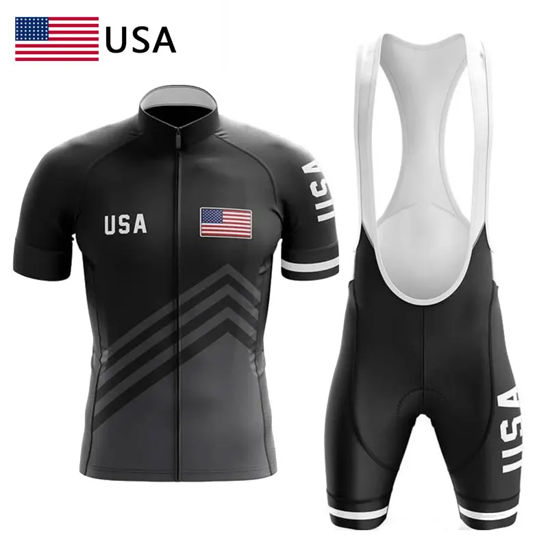

USA Flag Cycling Jersey 2021 Summer Sports Team Cycling Set Men's Mountain Bike Bicycle Clothing Racing Ropa Ciclismo Maillot