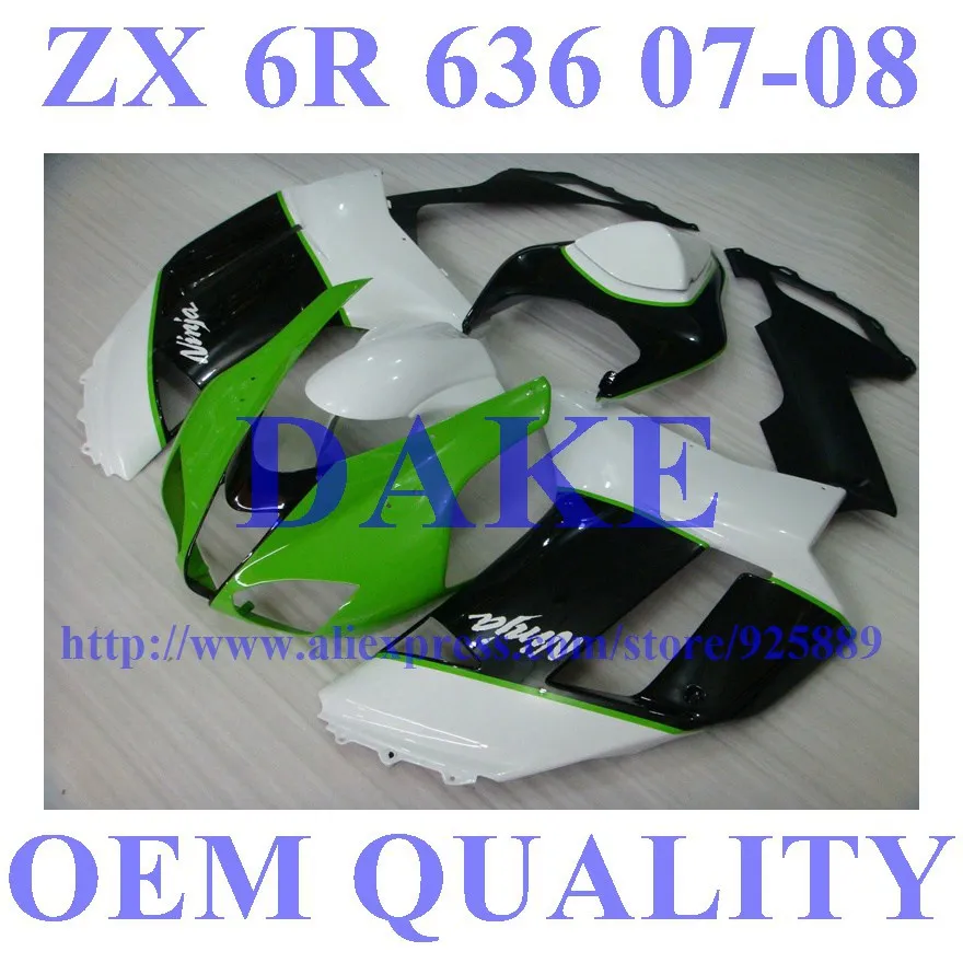 

Best NEW Fairings FOR Kawasaki NINJA ZX 6R 636 07 08 ZX-6R Tim ZX6R 2007 2008 ZX 6R 07 08 Fairing Kit XS36T