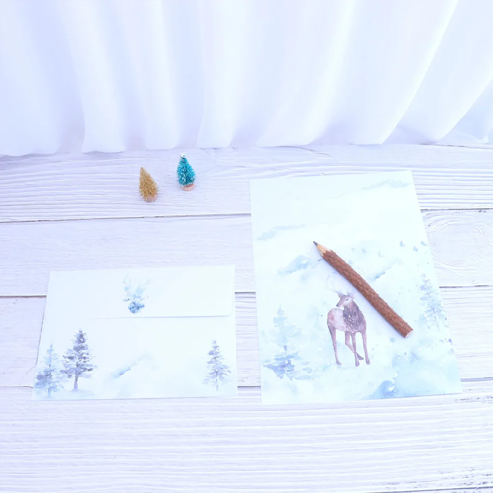 

15Pcs Christmas Simple Envelope Greeting Adorable Envelope for Christmas Festive