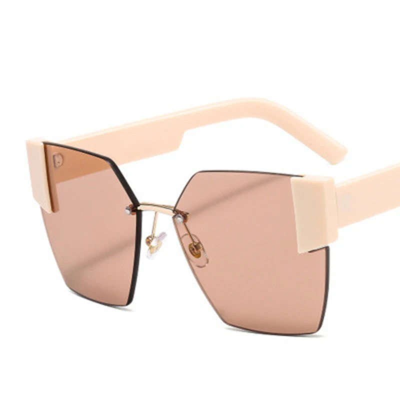 Ретро квадратные безрамные солнцезащитные очки для женщин 2020 Роскошные