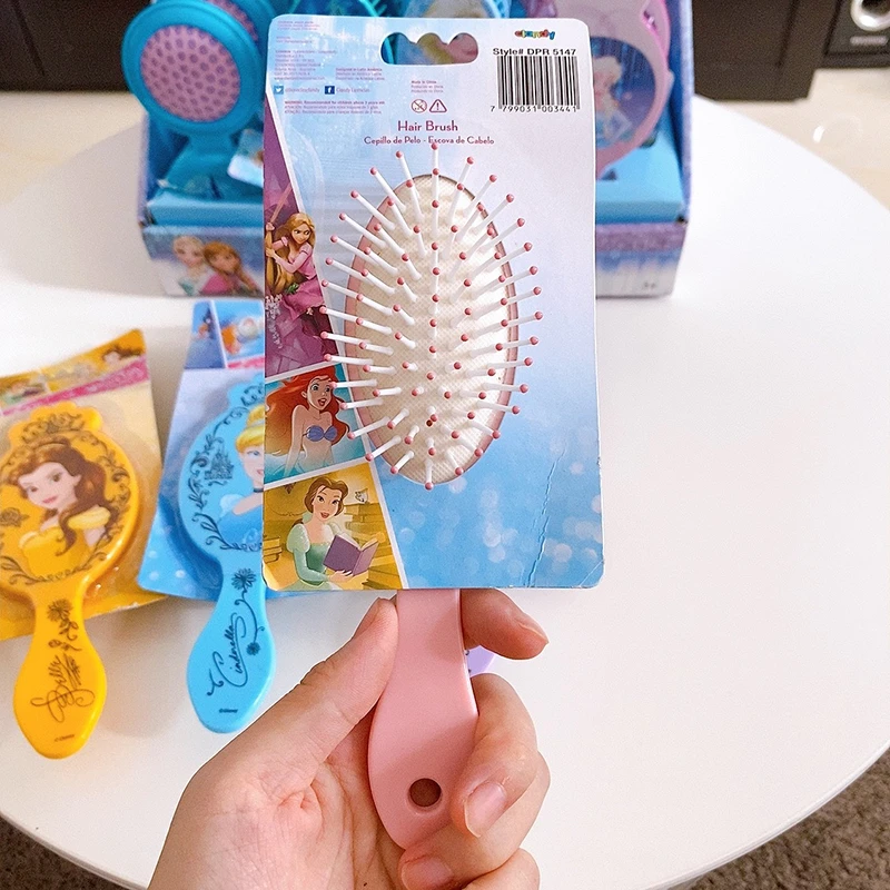 

Disney Cartoon Princess Frozen Hairdressing Airbag Massage Comb Children's Hair Cushion Comb Girl Birthday Gift Elsa Accessories