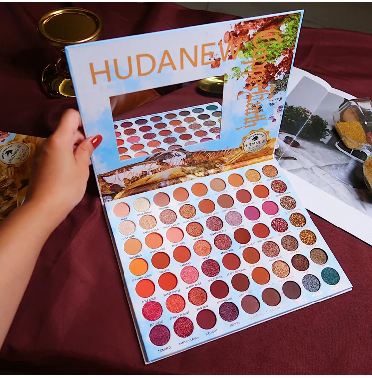 63 Цвета мерцающие матовые тени для век палитра теней с блестками макияжа
