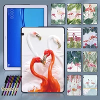 flamingo pattern tablet case fit huawei mediapad t5 10 10 1 inch tablet hard shell cover case