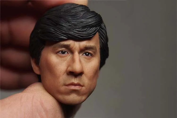 

Custom 1/6 Scale Male Figure Accessorye Jackie Chan Man PVC Head Sculpt Carved Model Toys Gifts for 12 inches Action Figure Body