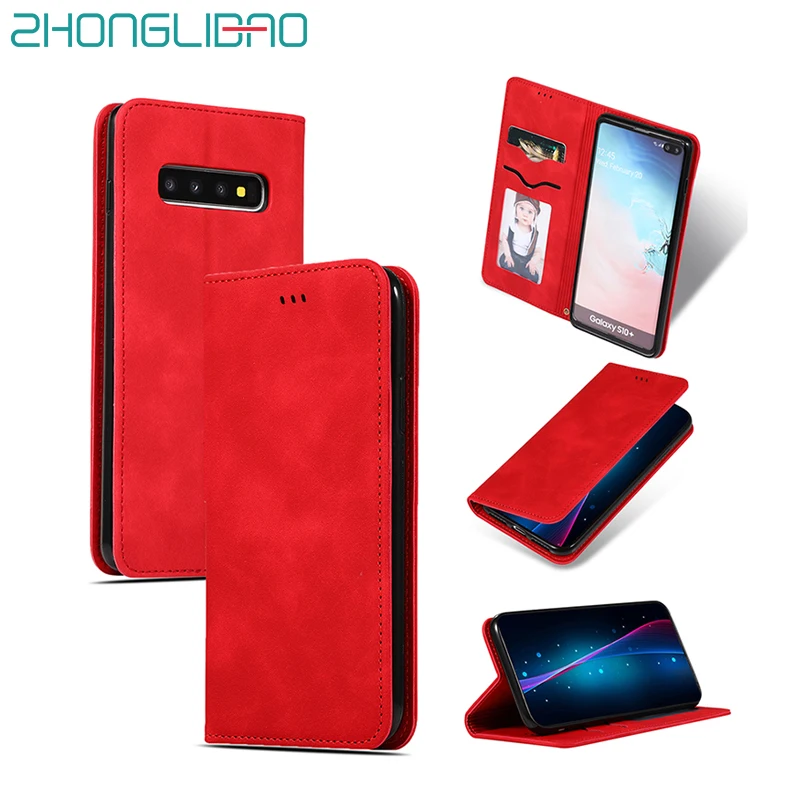 Чехол для samsung S10 S9 S8 Plus Note 10 9 8 S10e A30 A40 A50 A70 A10 A20 A7 A8 A9 J4 J6 плюс Роскошный кожаный чехол-портмоне с откидной крышкой