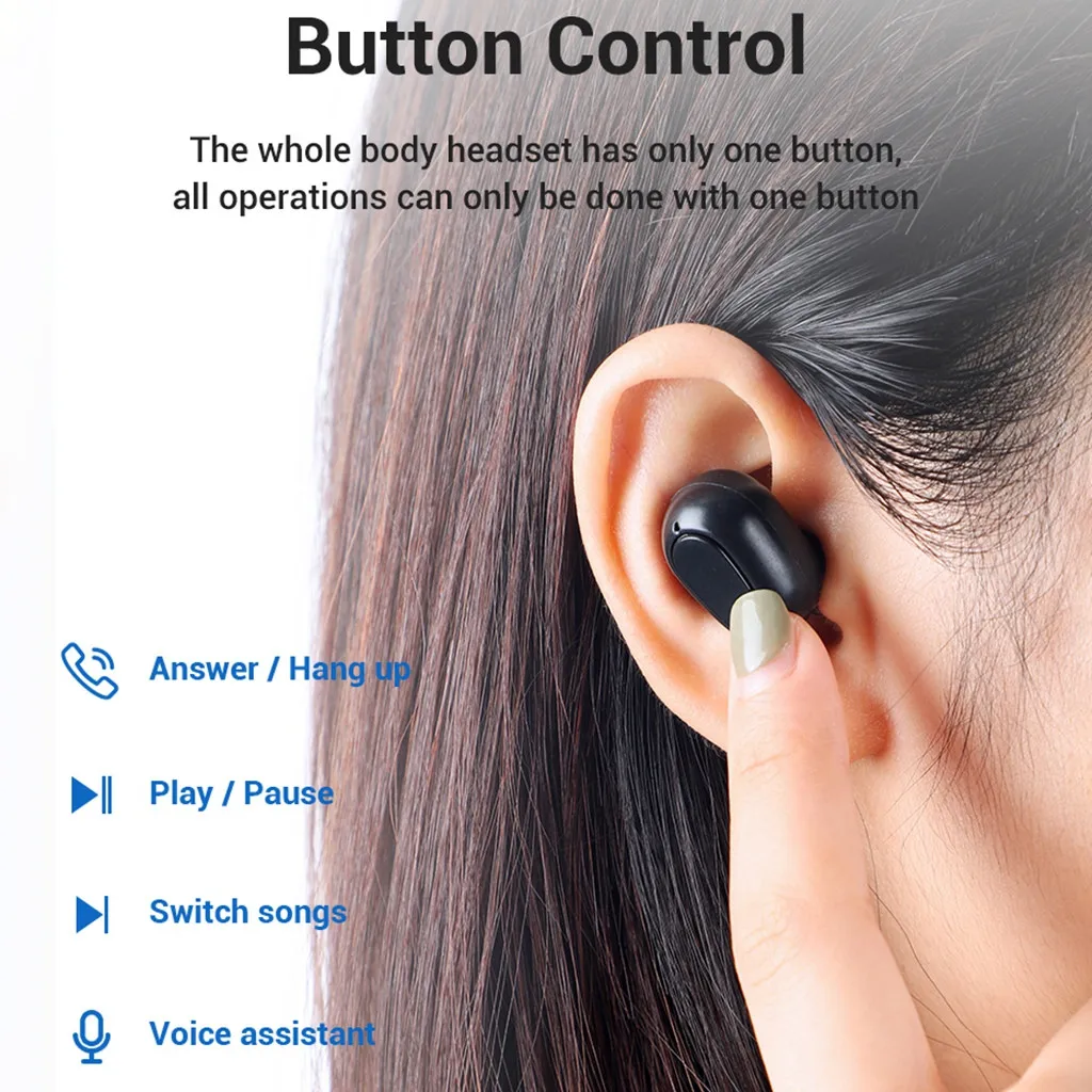 Беспроводная мини-гарнитура Twins Bluetooth 5 0 Спортивная гарнитура портативная